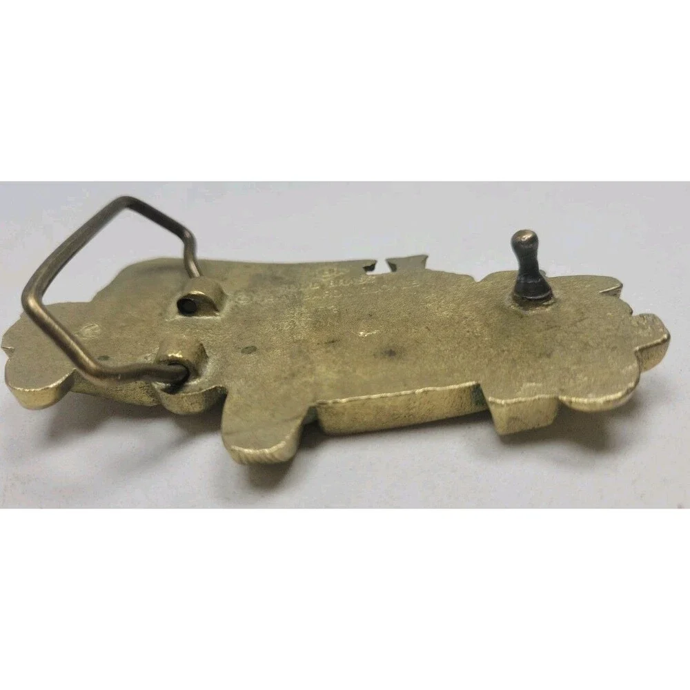 Vintage Solid Brass BARON BELT BUCKLE 1979 Rolls Royce Classic Car MCM 6152